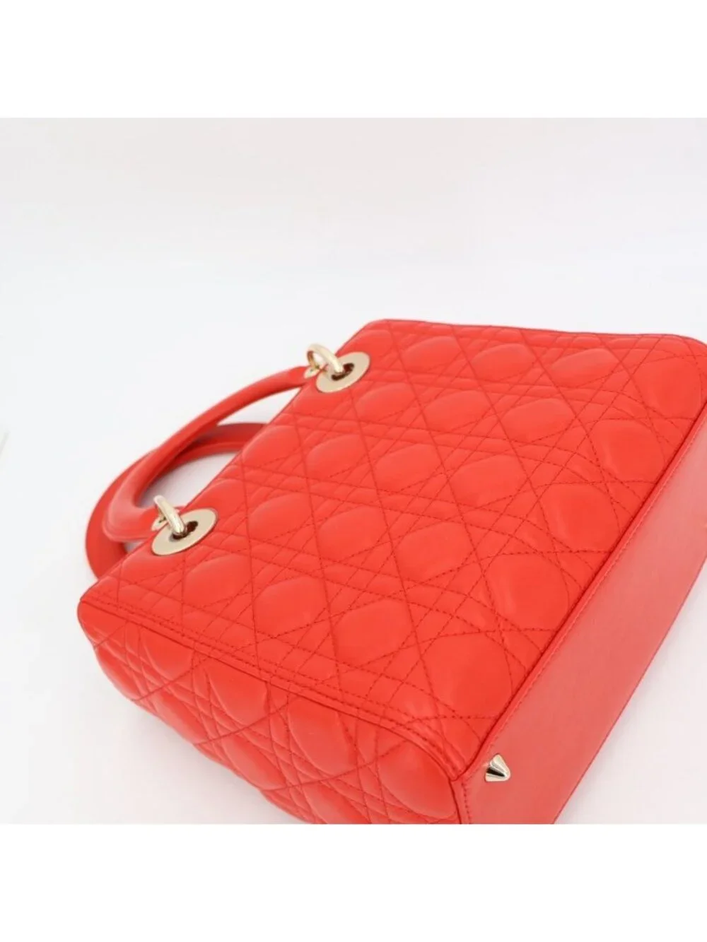 Dior Lady Cannage Leather 2-Way Handbag
